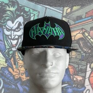 DC Comics Batman‎ Joker Snapback Hat HA HA HA Embroidered Vilain